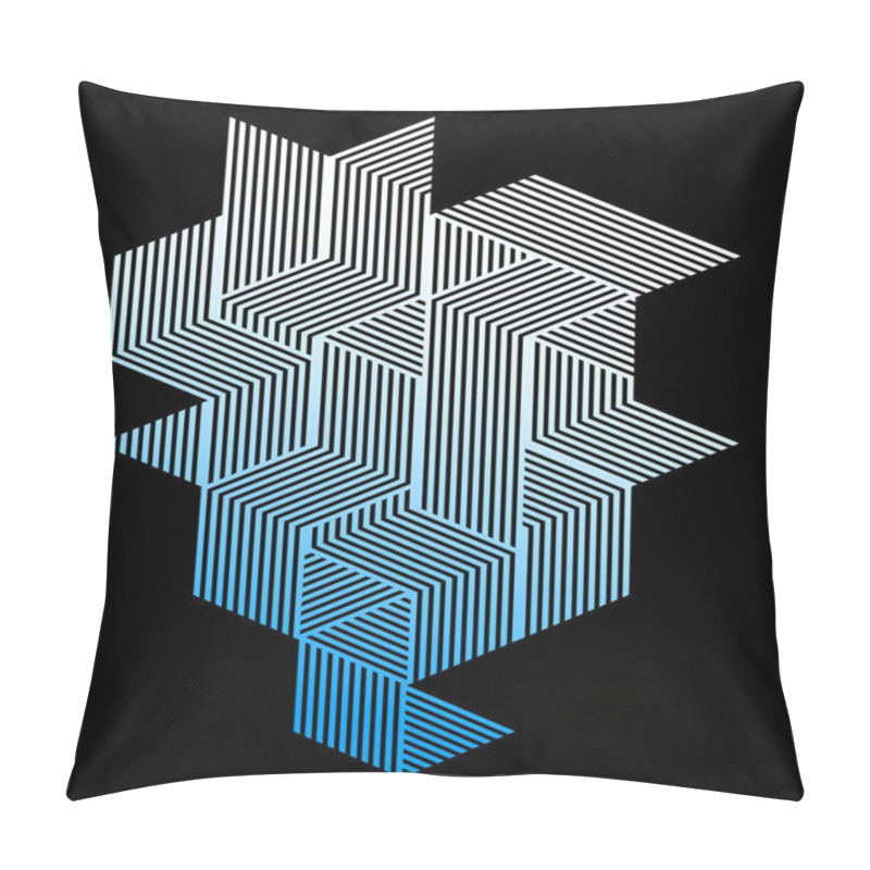 Personality  Abstract Vector Artistic Geometric Background, Dynamic Art Wallpaper, Neo Geometry Design, Rhythmic Decoration. Pillow Covers