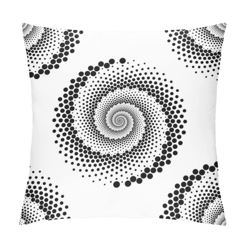 Personality  Design Seamless Spiral Dots Pattern Pillow Covers