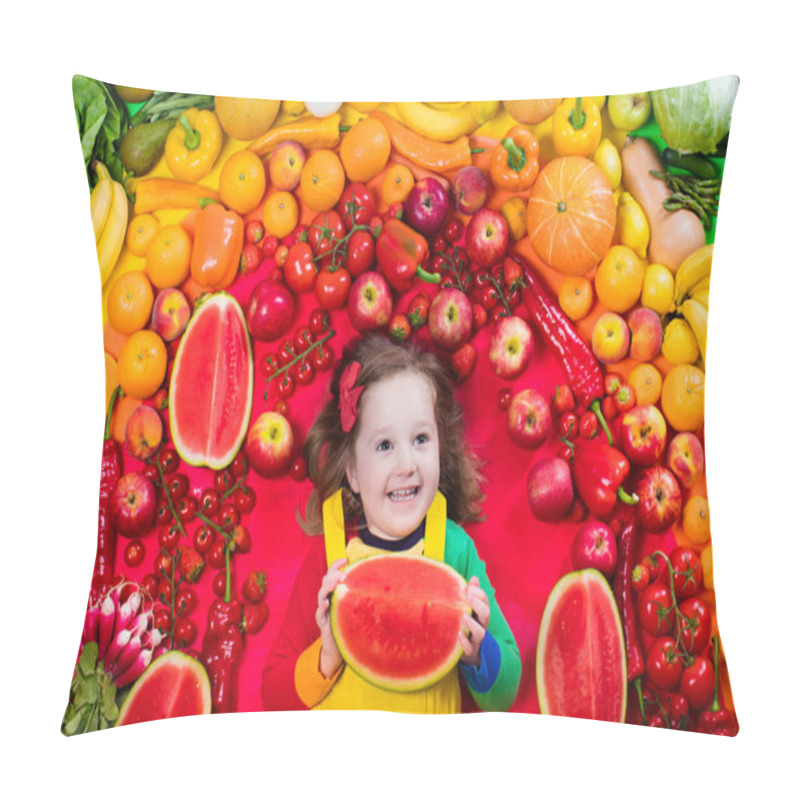 Personality  Healthy Fruit And Vegetable Nutrition For Kids Pillow Covers