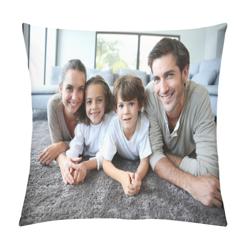 Personality  Smiling Family At Home Pillow Covers