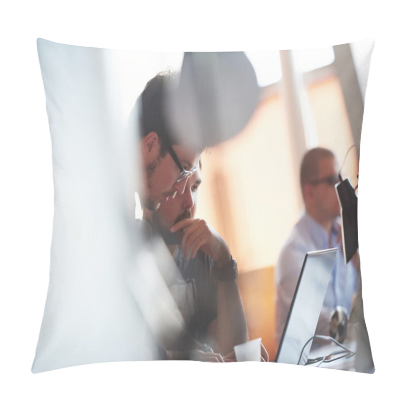 Personality  Startup Business People Group At Office Pillow Covers