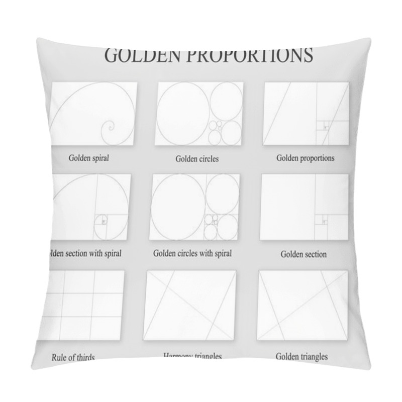 Personality  Golden Proportions Set . Golden Section Ration  Pillow Covers