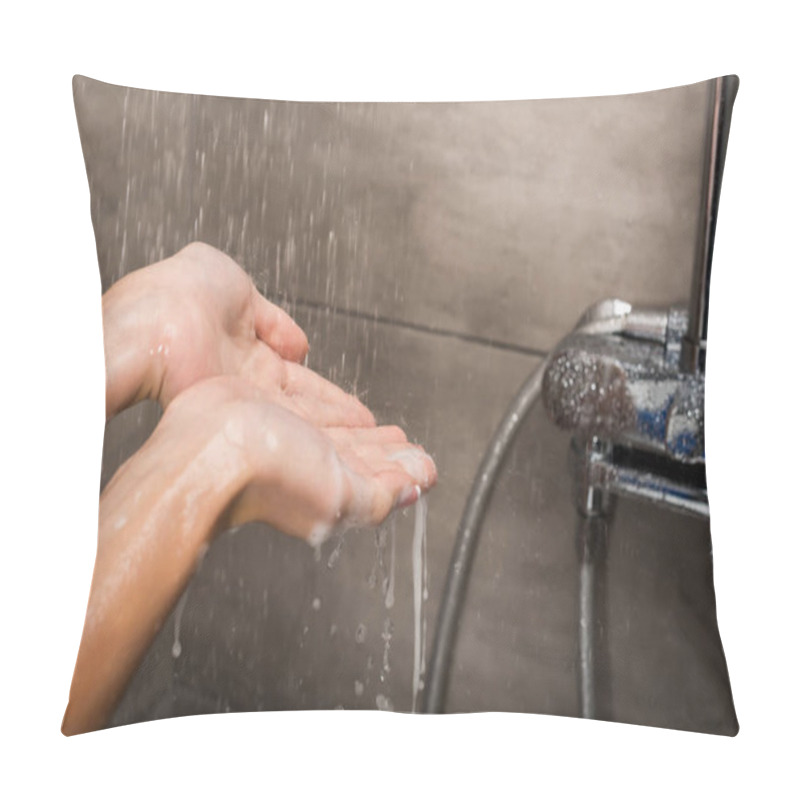 Personality  Water Drops Falling On Female Hands Pillow Covers