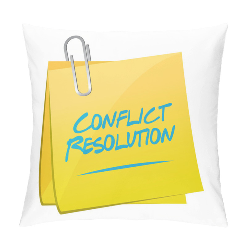 Personality  Conflict Responsibility Memo Post Illustration Pillow Covers