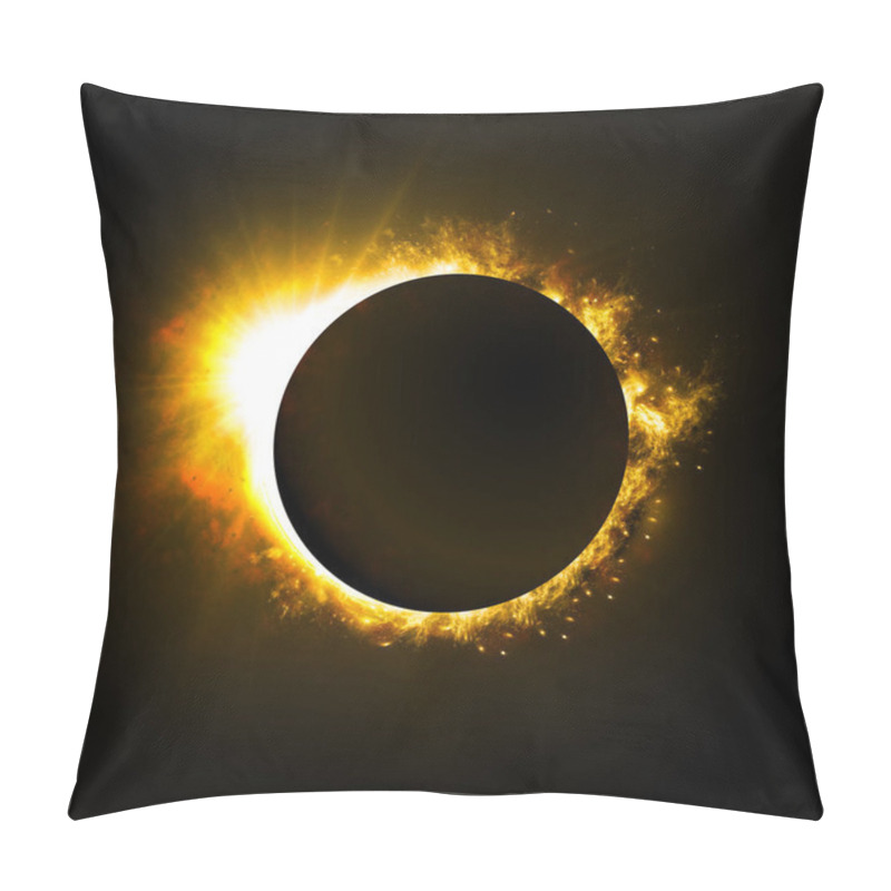 Personality  Solar Eclipse, Passage Of A Planet In Front Of A Star. Moon And Sun. Milky Way Galaxies And Universes Pillow Covers