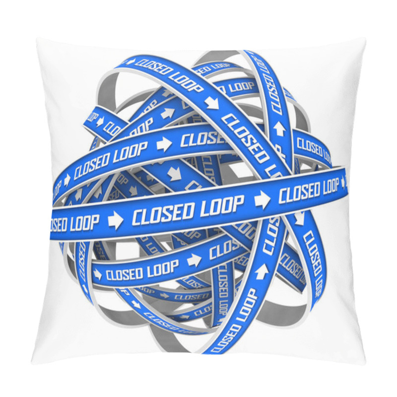 Personality  Closed Loop System Feedback Process Input Output 3d Illustration Pillow Covers