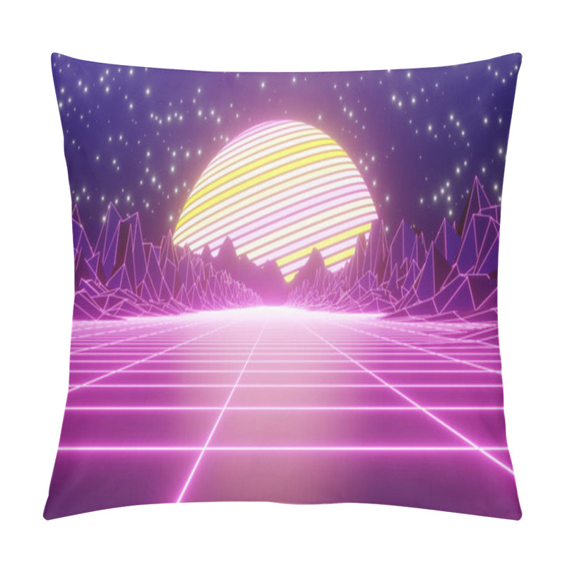 Personality  3D Illustration Background For Advertising And Wallpaper In 80s Retro And Sci Fi Pop Art Scene. 3D Rendering In Decorative Concept. Pillow Covers