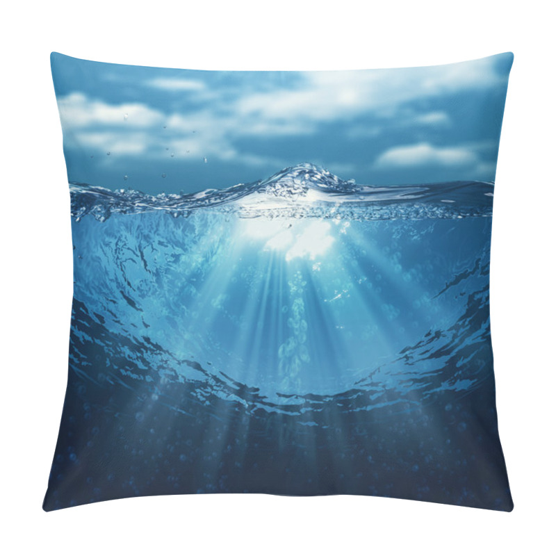 Personality  Underwater World, Abstract Marine Backgrounds Pillow Covers