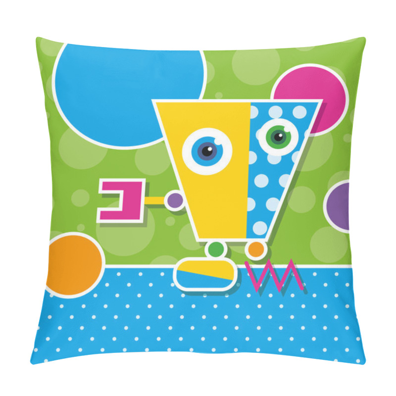 Personality  Cute Robot Greeting Card Pillow Covers