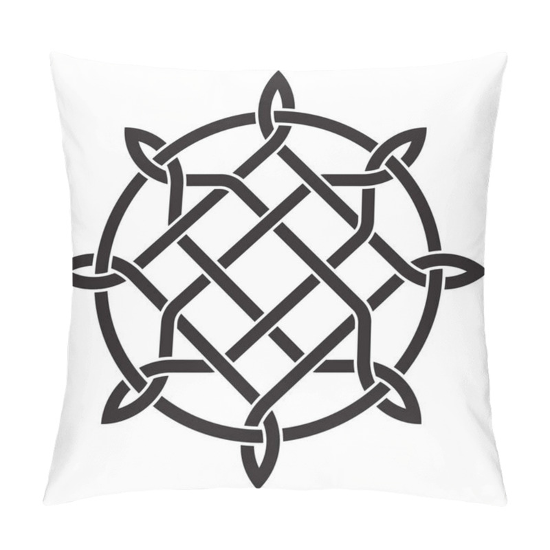 Personality  Celtic Traditional Abstract Ornament Over White Background Pillow Covers