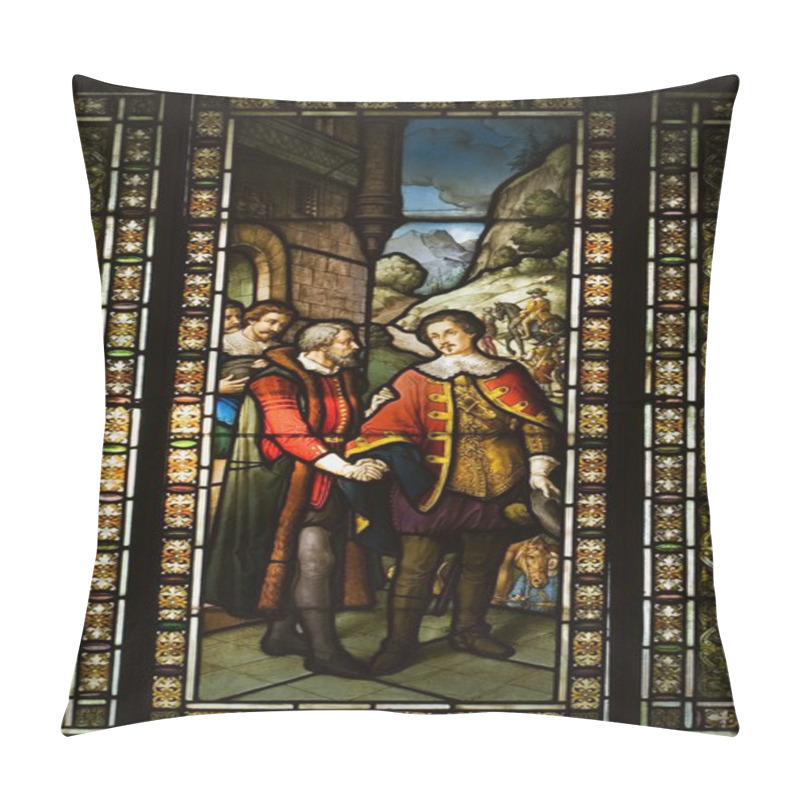 Personality  Stained Glass Window Pillow Covers