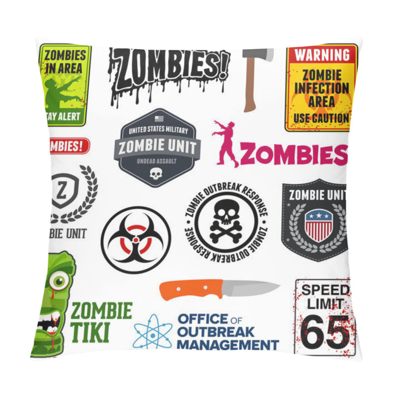 Personality  Zombie Signs Pillow Covers