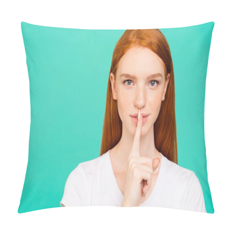 Personality  But Do Not Tell Anyone Close Up Portrait Of Enigmatic Woman In  Pillow Covers