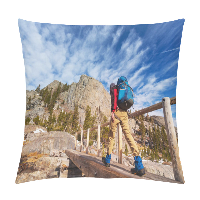 Personality  Hike In Sierra Nevada  Pillow Covers