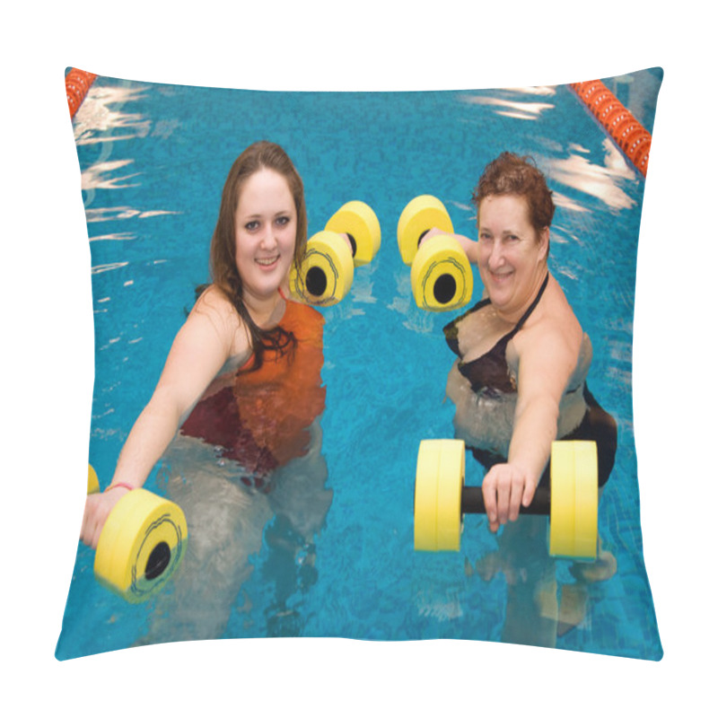 Personality  Mum With A Daughter In Aqua Aerobics Pillow Covers