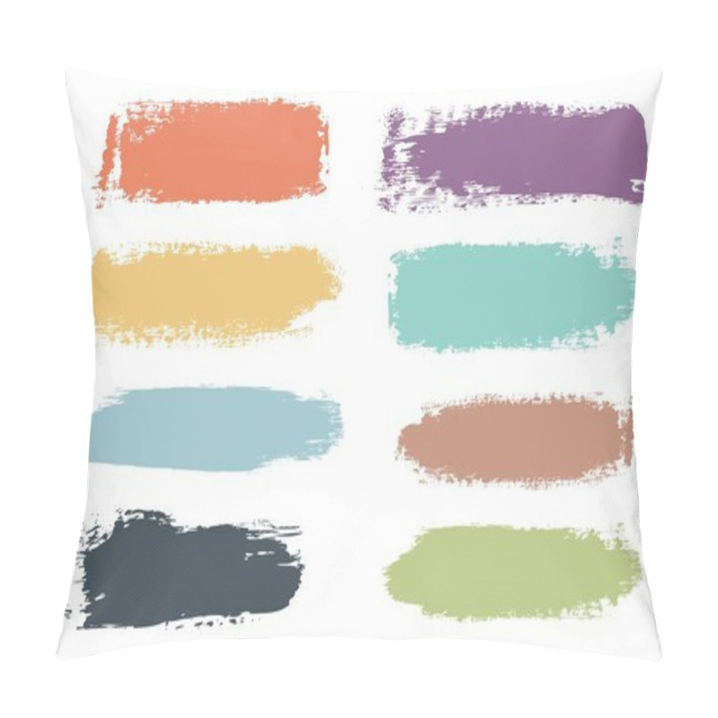 Personality  Pastel Paints Collection White Background Pillow Covers