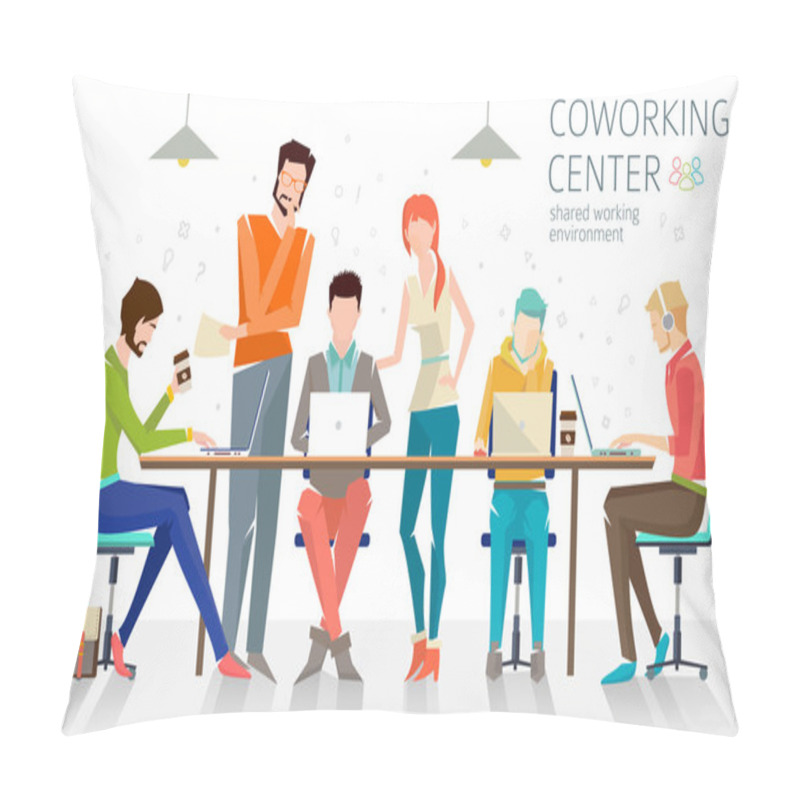 Personality  People Talking And Working In The Office Pillow Covers