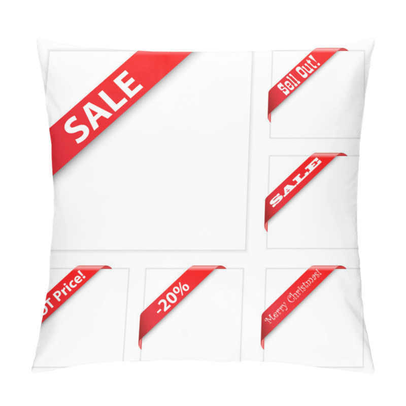 Personality  Collection Of Red Corner Ribbons Pillow Covers