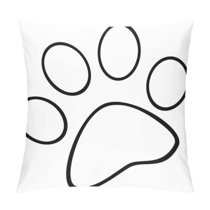 Personality  Outlined Paw Print Pillow Covers