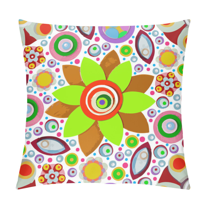 Personality  Abstract Seamless Flowers Pattern Pillow Covers