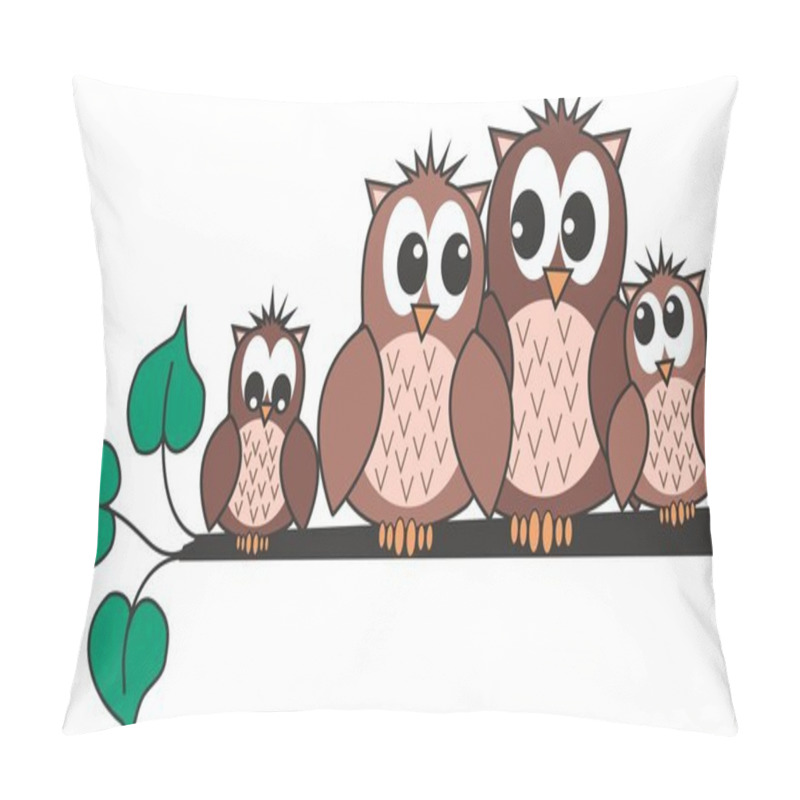 Personality  Owl Family Pillow Covers