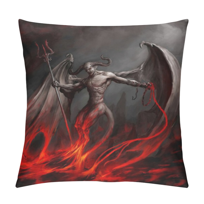 Personality  Devil. Art Project Pillow Covers