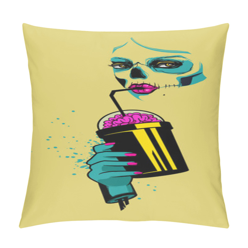 Personality  Zombie Girl Portrait Pillow Covers