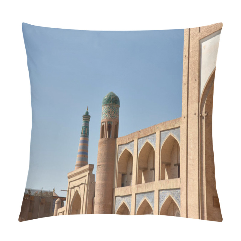 Personality  The Kutlug Murad Inaq Madrasah, Located In The Historic City Of Khiva, Uzbekistan, Is A Stunning Example Of Islamic Architecture Along The Silk Road. Built In The 18th Century, This Educational Institution Features Exquisite Tile Work, Pillow Covers