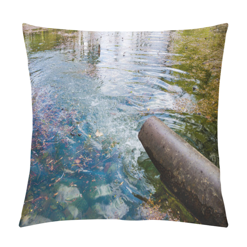 Personality  A Pipe Pouring In A Stream Of Water Pillow Covers