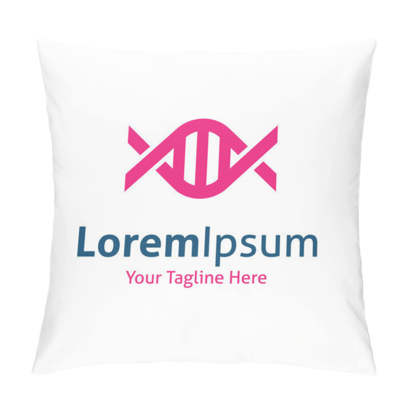 Personality  DNA Genetic Code Material Medical String Spiral Vector Logo Icon Pillow Covers