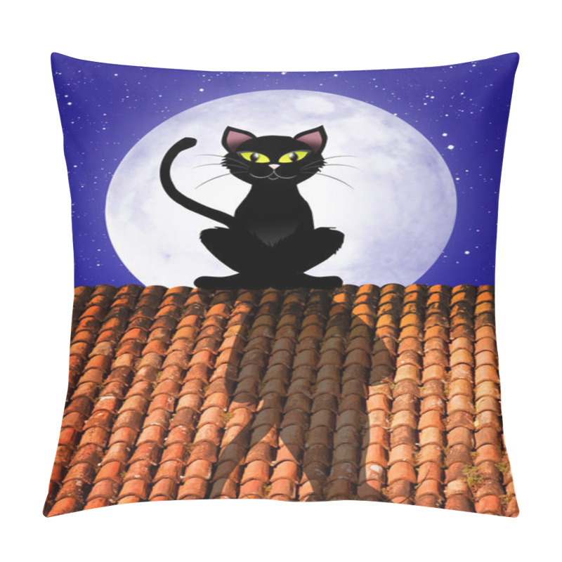 Personality  Cat On Roof Pillow Covers