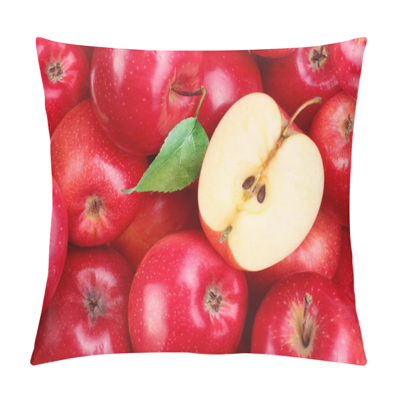 Personality  Red Apples With Leaf Pillow Covers