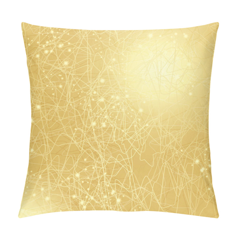 Personality  Gold Sparkle Background With Soft Glittering Stars Pillow Covers