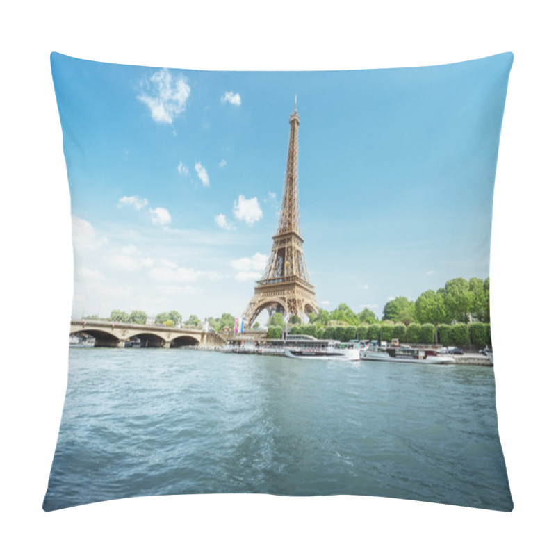 Personality  Seine In Paris With Eiffel Tower In Morning Time Pillow Covers