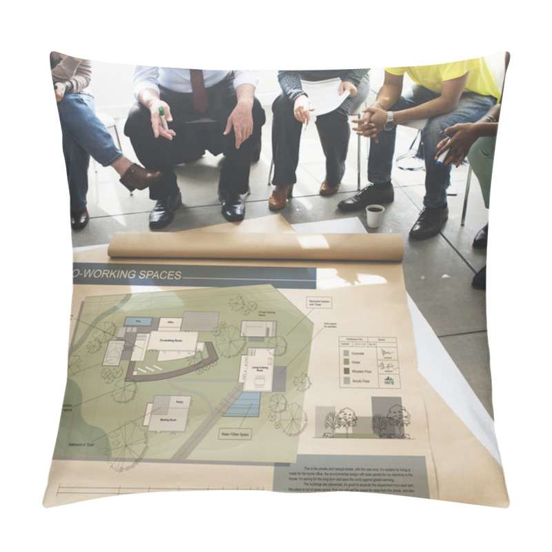 Personality  Business People At Teamwork Meeting Pillow Covers