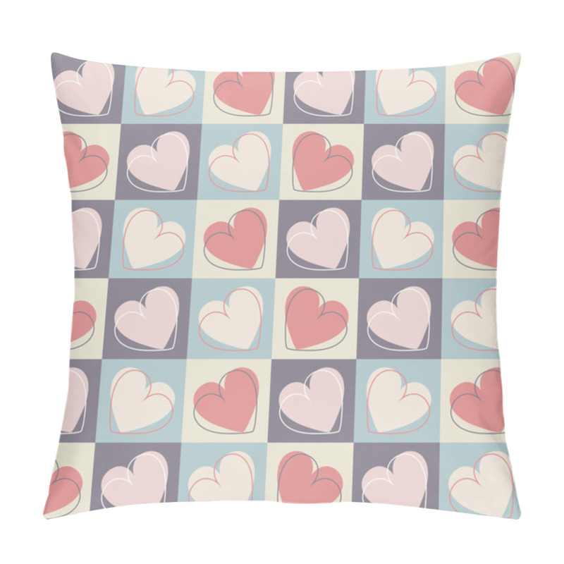 Personality  Seamless Pattern With Stylish Hearts Pillow Covers