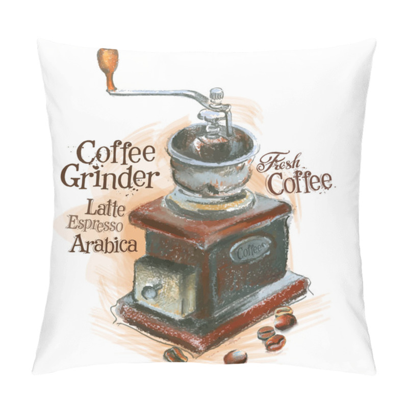 Personality  Fresh Coffee Logo Design Template Pillow Covers