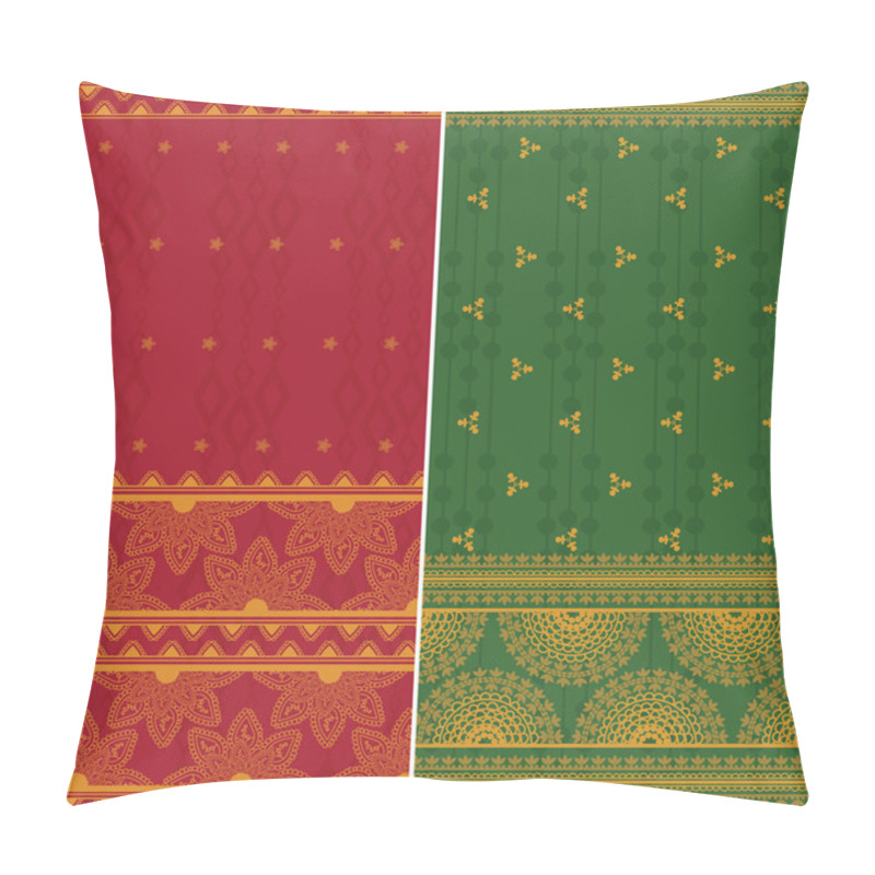 Personality  Sari Border Design Pillow Covers