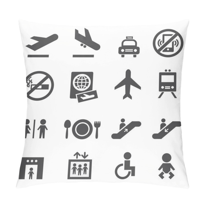 Personality  Airport  Icons Pillow Covers