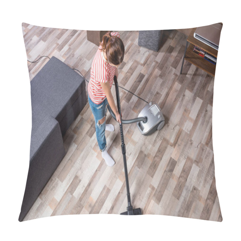 Personality  Woman With Vacuum Cleaner Pillow Covers