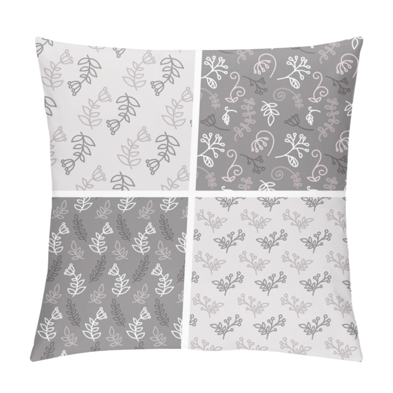 Personality  Vector Seamless Tiling Patterns - Sketch Flowers Pillow Covers