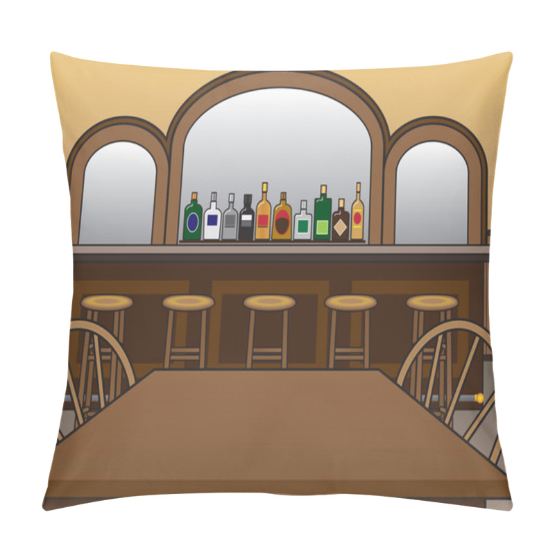 Personality  Saloon With Stools And Table Pillow Covers