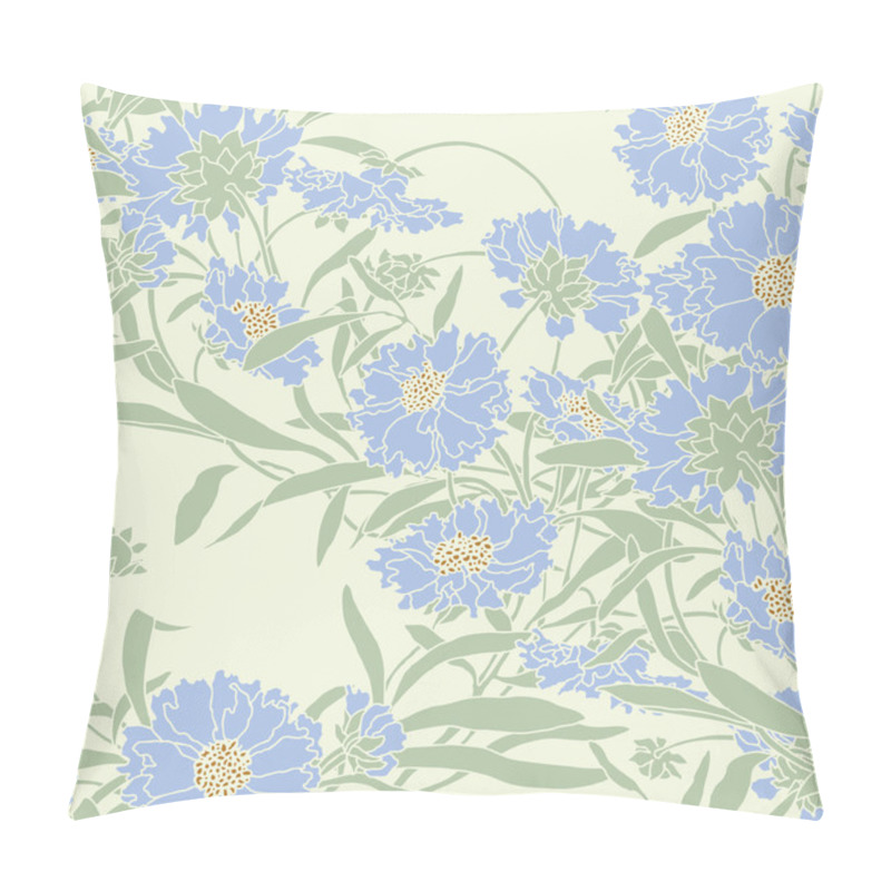 Personality  Elegance Seamless Pattern With Cornflowers Flowers Pillow Covers