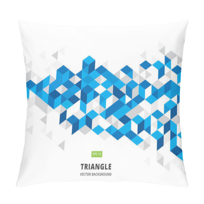 Personality  Abstract Blue Geometric Background With Polygonal Triangles, Cub Pillow Covers