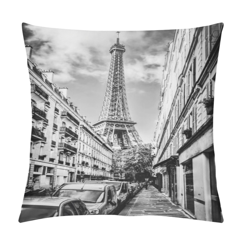 Personality  Eiffel Tower Seen From Street Pillow Covers