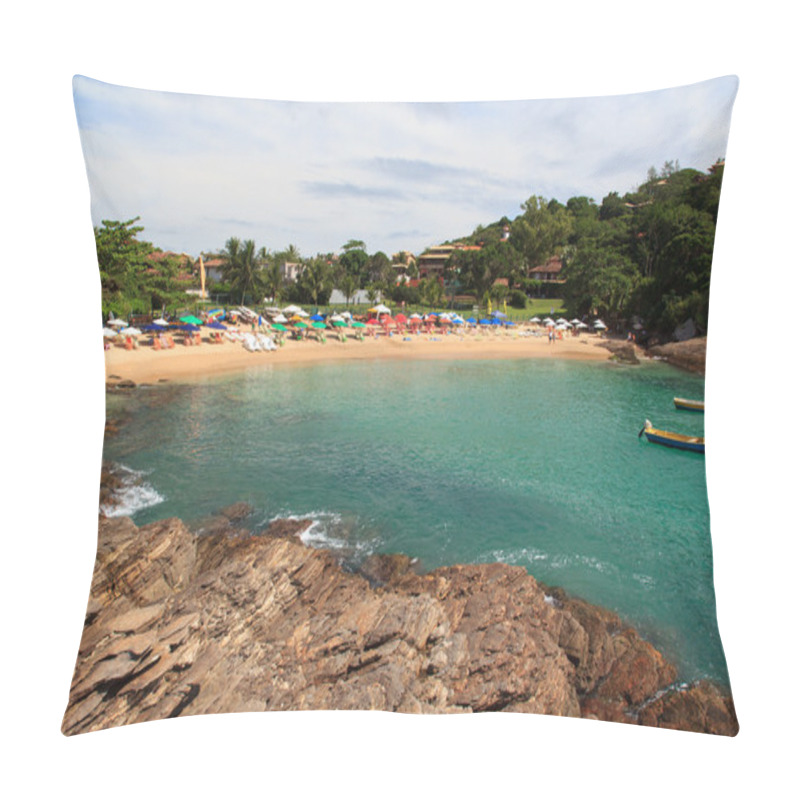 Personality  Small Hidden Beach Ferradurinha In Búzios, Brazil Pillow Covers