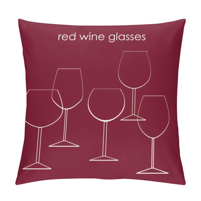 Personality  Red Wine Glasses Pillow Covers