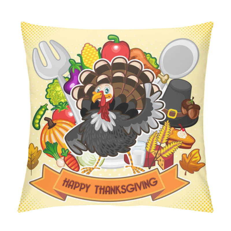 Personality  Happy Thanksgiving Turkey Pillow Covers