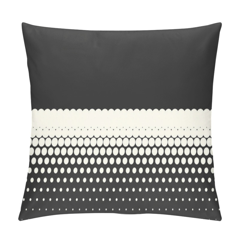 Personality  Vector Monochrome Circles Halftone Background.  Pillow Covers