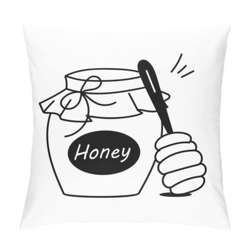 Personality  Jar Of Honey, A Natural Sweetener For Various Dishes Pillow Covers